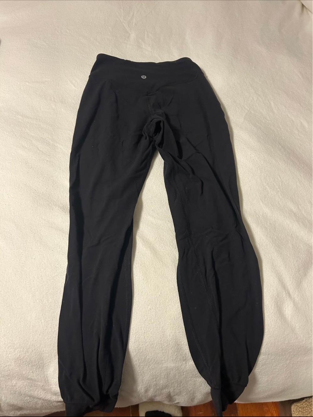 lululemon athletica Black Track Pants with Elastic Cuffs